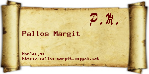 Pallos Margit névjegykártya
