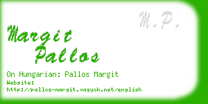 margit pallos business card